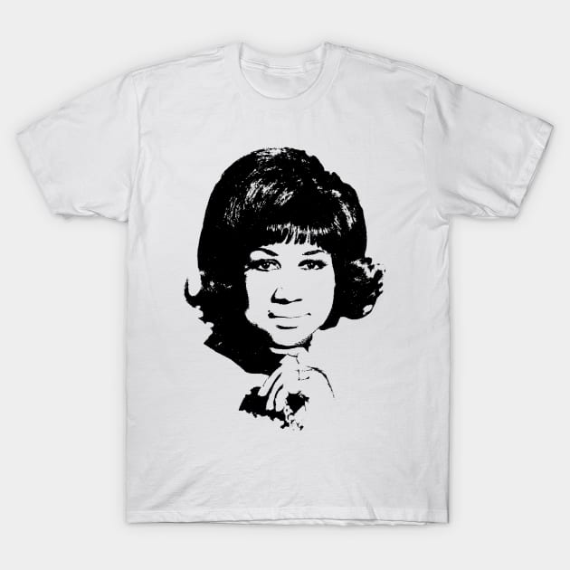 Aretha Franklin Pop Art Portrait T-Shirt by phatvo